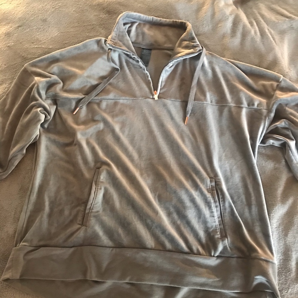 Champion  soft gray velvet sport jacket.